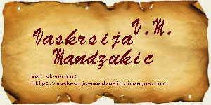 Vaskrsija Mandžukić vizit kartica
